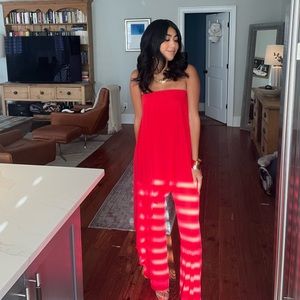 Zara red jumpsuit